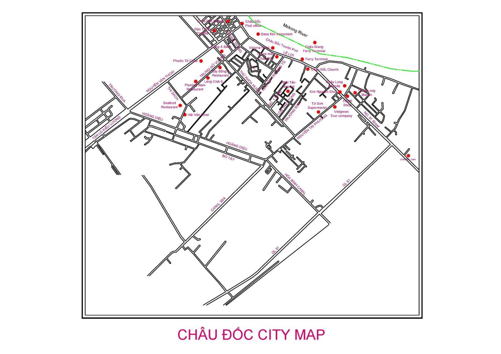 Hostel Dang Loi ホステルダンロイ Chau Doc Exteriör bild